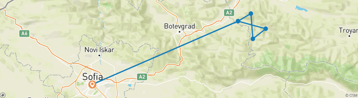 Image d'une carte montrant l'itinéraire du circuit