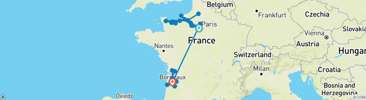 Imagen de un mapa que muestra la ruta del circuito