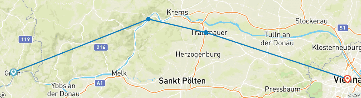 Imagen de un mapa que muestra la ruta del circuito