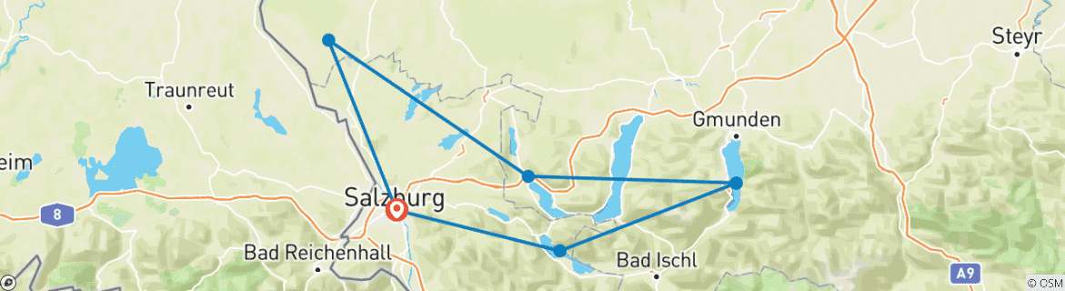 Imagen de un mapa que muestra la ruta del circuito