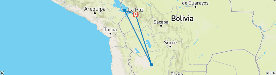 Foto van een kaart met de route van de rondreis