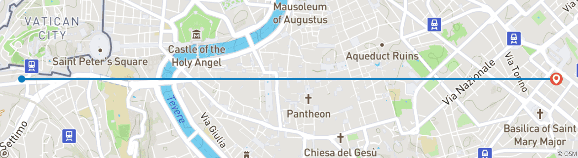 Image d'une carte montrant l'itinéraire du circuit