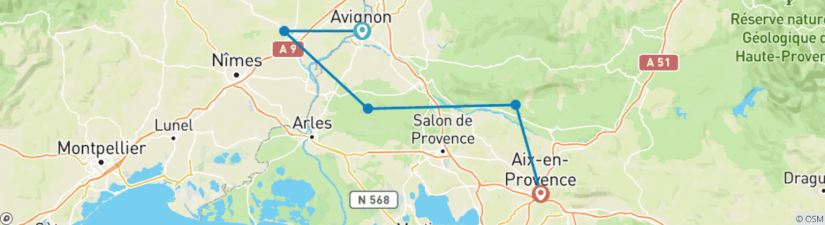 Imagen de un mapa que muestra la ruta del circuito