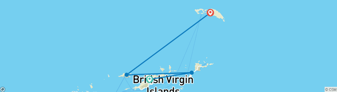 Image d'une carte montrant l'itinéraire du circuit