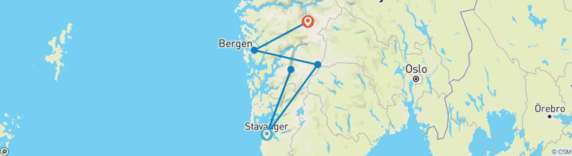 Imagen de un mapa que muestra la ruta del circuito