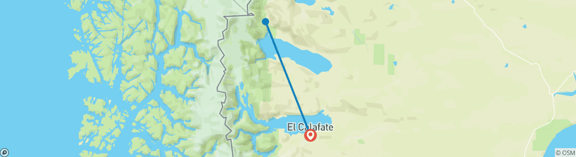 Image d'une carte montrant l'itinéraire du circuit