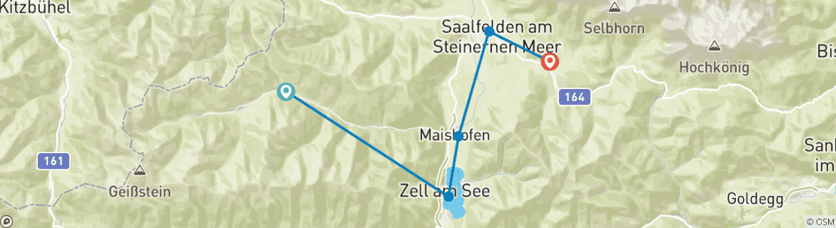 Imagen de un mapa que muestra la ruta del circuito