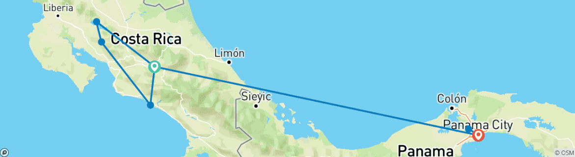 Imagen de un mapa que muestra la ruta del circuito