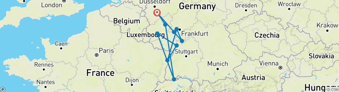 Mapa de Navidad en el Rin - AMADEUS Aurea (Colonia - Colonia)