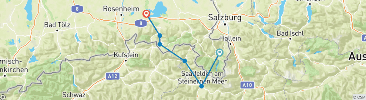 Imagen de un mapa que muestra la ruta del circuito