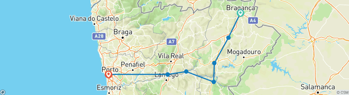 Imagen de un mapa que muestra la ruta del circuito