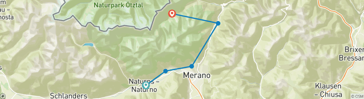 Foto van een kaart met de route van de rondreis