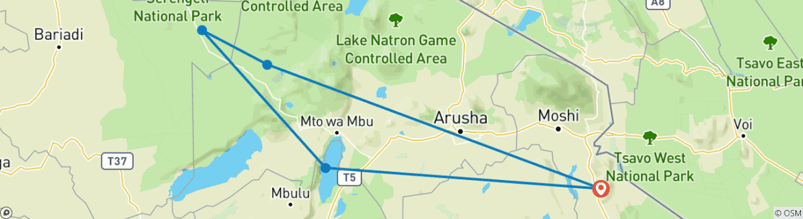 Imagen de un mapa que muestra la ruta del circuito