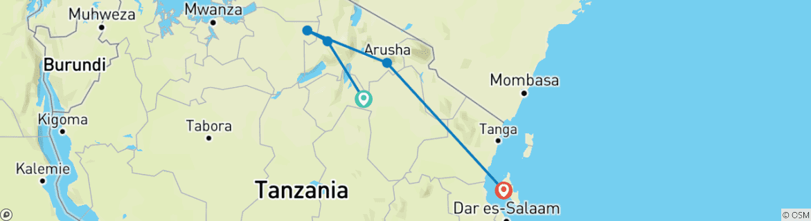 Imagen de un mapa que muestra la ruta del circuito