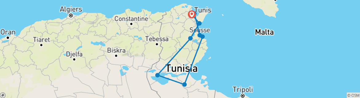 Imagen de un mapa que muestra la ruta del circuito