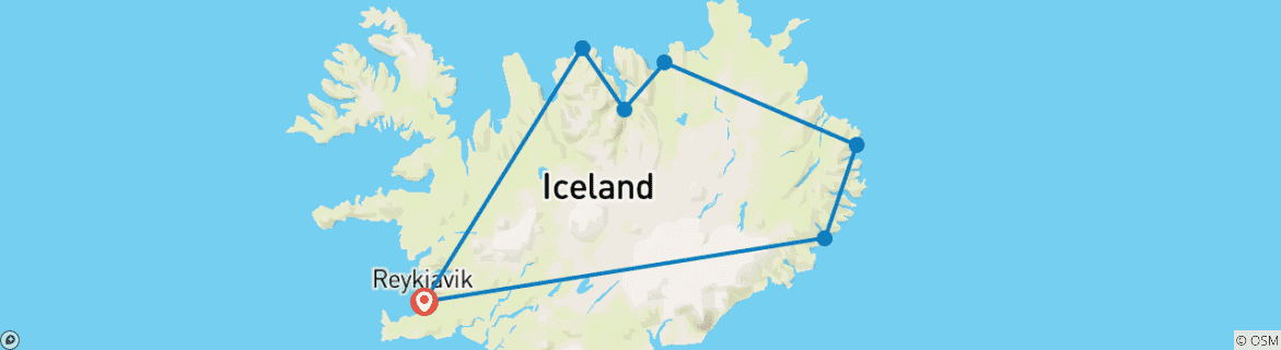Image d'une carte montrant l'itinéraire du circuit