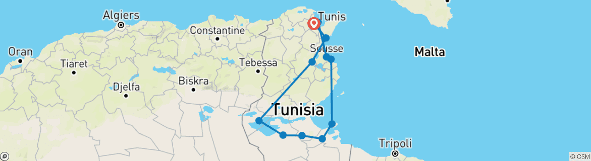 Imagen de un mapa que muestra la ruta del circuito