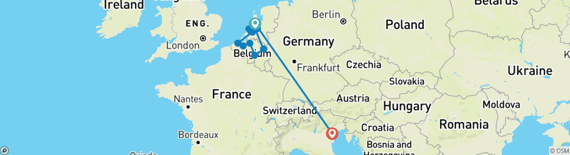 Imagen de un mapa que muestra la ruta del circuito