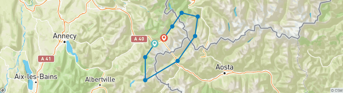 Imagen de un mapa que muestra la ruta del circuito
