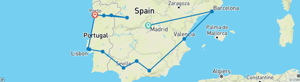 Imagen de un mapa que muestra la ruta del circuito