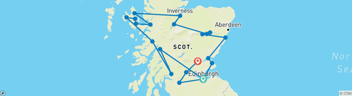 Imagen de un mapa que muestra la ruta del circuito