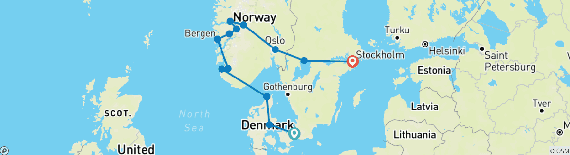 Imagen de un mapa que muestra la ruta del circuito