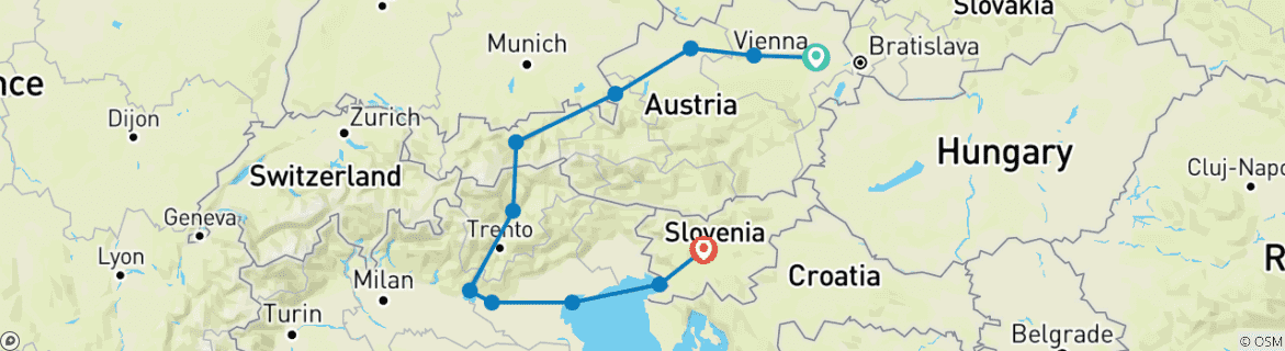 Imagen de un mapa que muestra la ruta del circuito