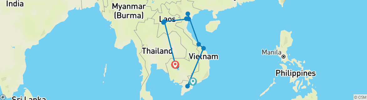 Imagen de un mapa que muestra la ruta del circuito