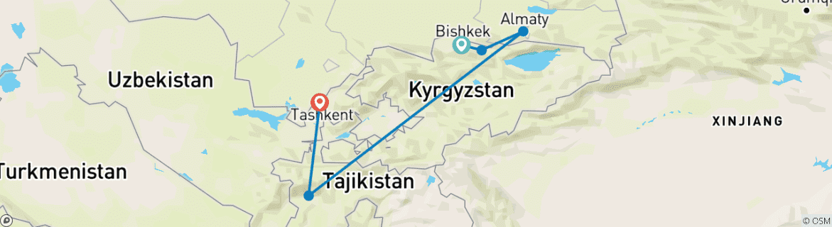 Kaart van Handtekening: De Noordelijke Stans & de Zijderoute National Geographic Journeys