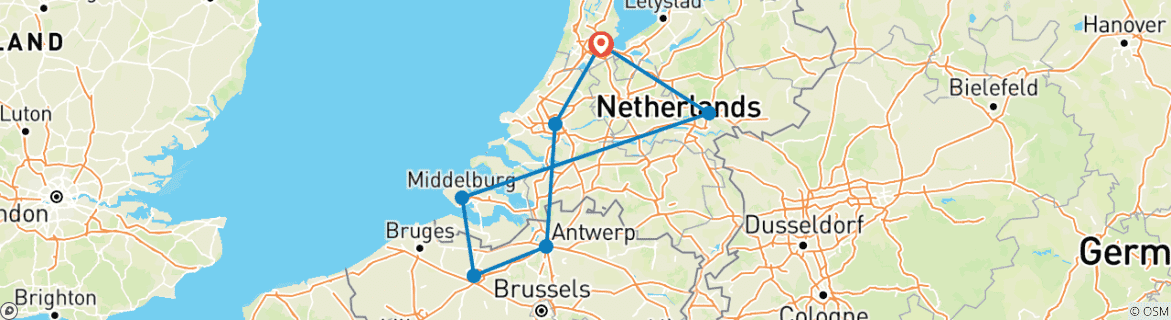 Imagen de un mapa que muestra la ruta del circuito