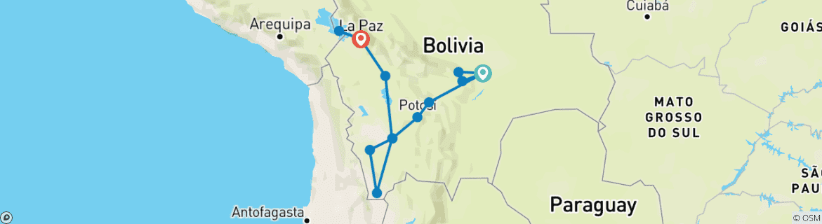 Imagen de un mapa que muestra la ruta del circuito
