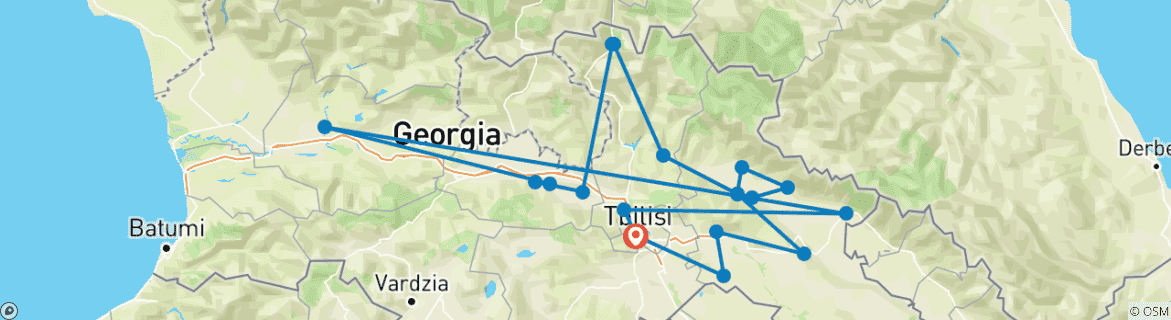 Imagen de un mapa que muestra la ruta del circuito