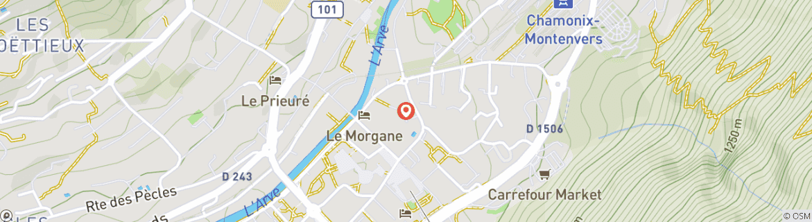 Carte du circuit Tour du Mont Blanc : Aventure Chamonix Lac Blanc