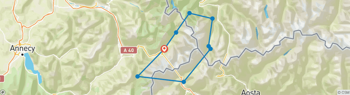 Imagen de un mapa que muestra la ruta del circuito