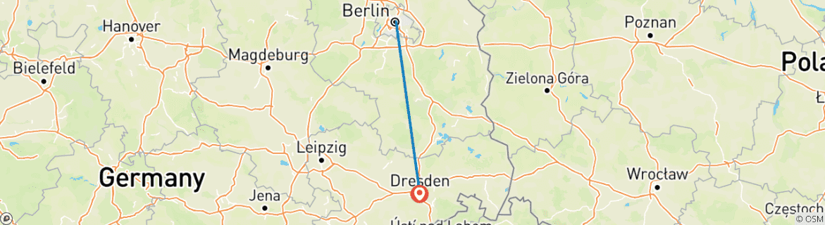 Karte mit der Reiseroute