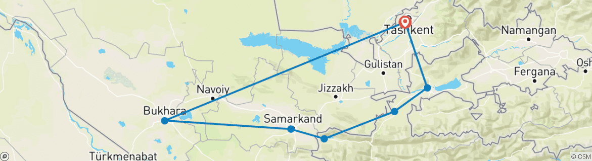 Kaart van Juwelen van de Zijderoute