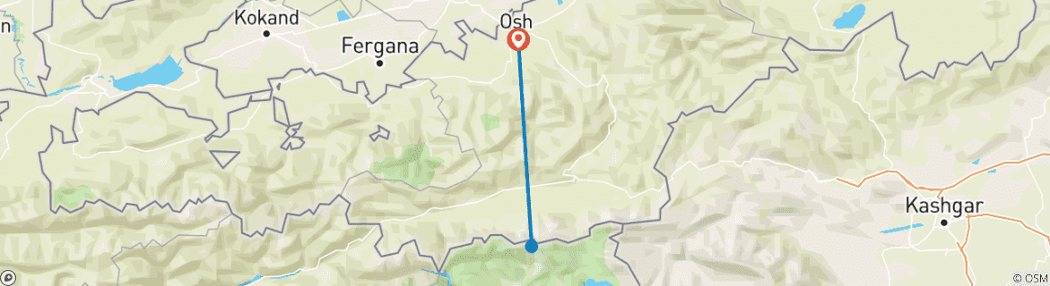 Karte von Ureinwohner des Pamirgebirges Osh-Osh