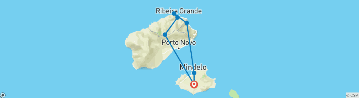 Image d'une carte montrant l'itinéraire du circuit