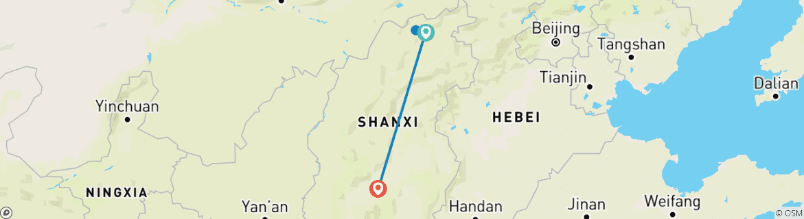 Image d'une carte montrant l'itinéraire du circuit