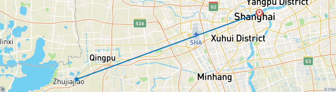 Image d'une carte montrant l'itinéraire du circuit