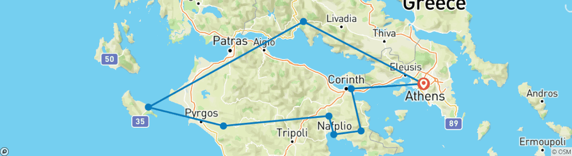Imagen de un mapa que muestra la ruta del circuito