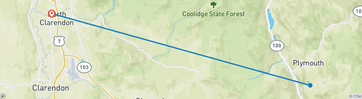 Image d'une carte montrant l'itinéraire du circuit