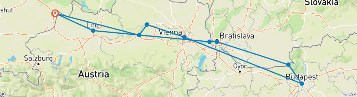 Imagen de un mapa que muestra la ruta del circuito