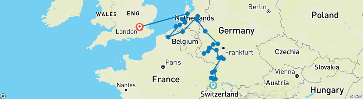 Imagen de un mapa que muestra la ruta del circuito