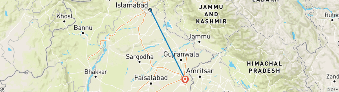 Imagen de un mapa que muestra la ruta del circuito