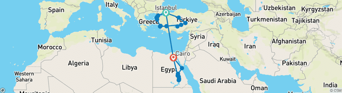 Imagen de un mapa que muestra la ruta del circuito