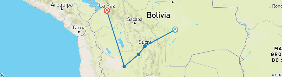 Imagen de un mapa que muestra la ruta del circuito