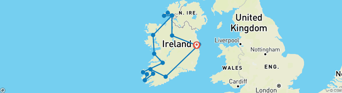 Imagen de un mapa que muestra la ruta del circuito