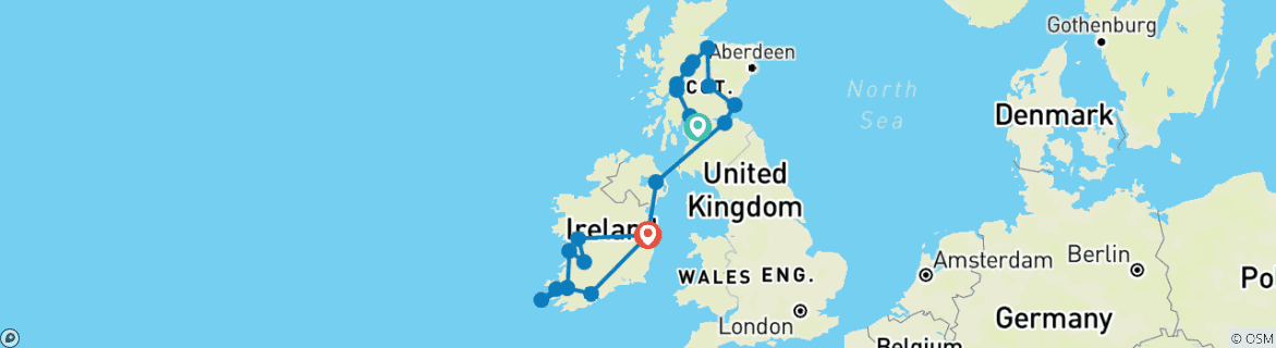 Imagen de un mapa que muestra la ruta del circuito