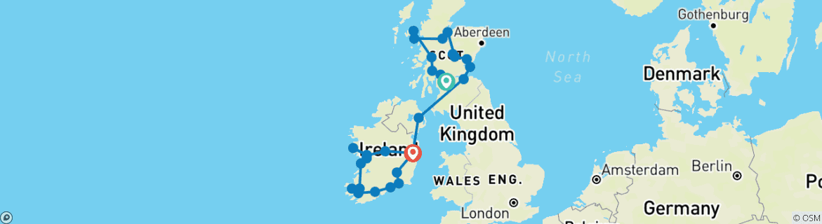 Imagen de un mapa que muestra la ruta del circuito